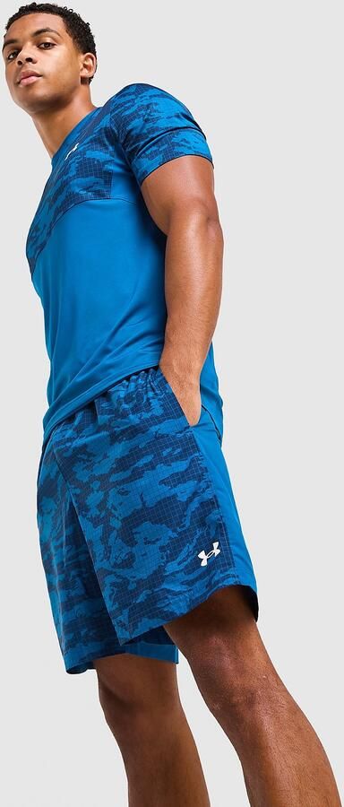 Under Armour Woven Camo Shorts Blauw- Heren Blauw