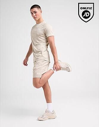 Under Armour Woven Camo Shorts Stone- Heren Stone
