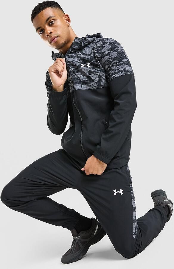 Under Armour Woven Camo Track Pants Zwart- Heren Zwart