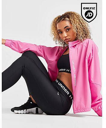 Under Armour Woven Full Zip Jacket Pink- Dames
