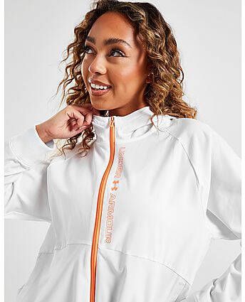 Under Armour Woven Full Zip Jacket White- Dames