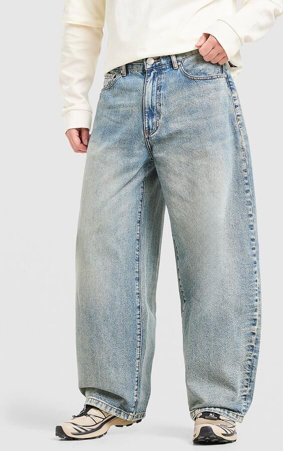 Unlike Humans Barrel Jeans Blauw- Heren Blauw