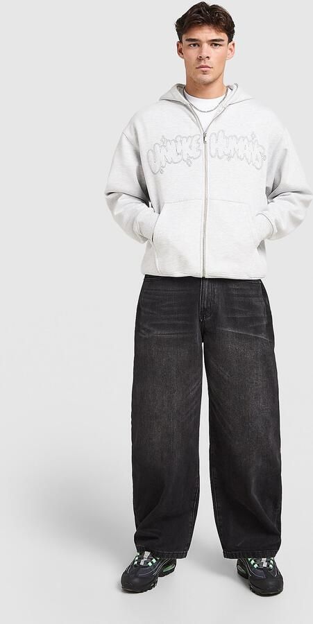 Unlike Humans Barrel Jeans Zwart- Heren Zwart