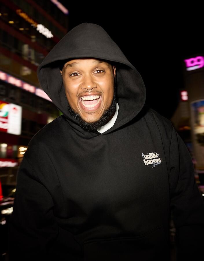 Unlike Humans Crafted Hoodie Zwart- Heren Zwart