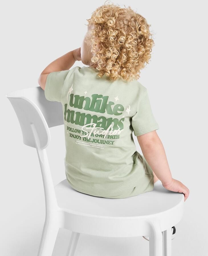Unlike Hu s Crafted T-Shirt Shorts Set Infant Groen Kind Groen