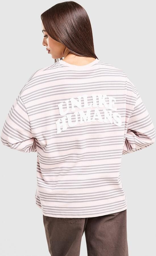 Unlike Humans Gena Long Sleeve T-Shirt Roze- Dames Roze