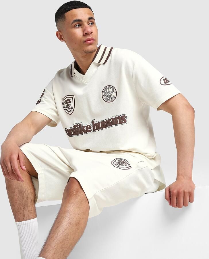 Unlike Humans Goal Polo Shirt Beige- Heren Beige