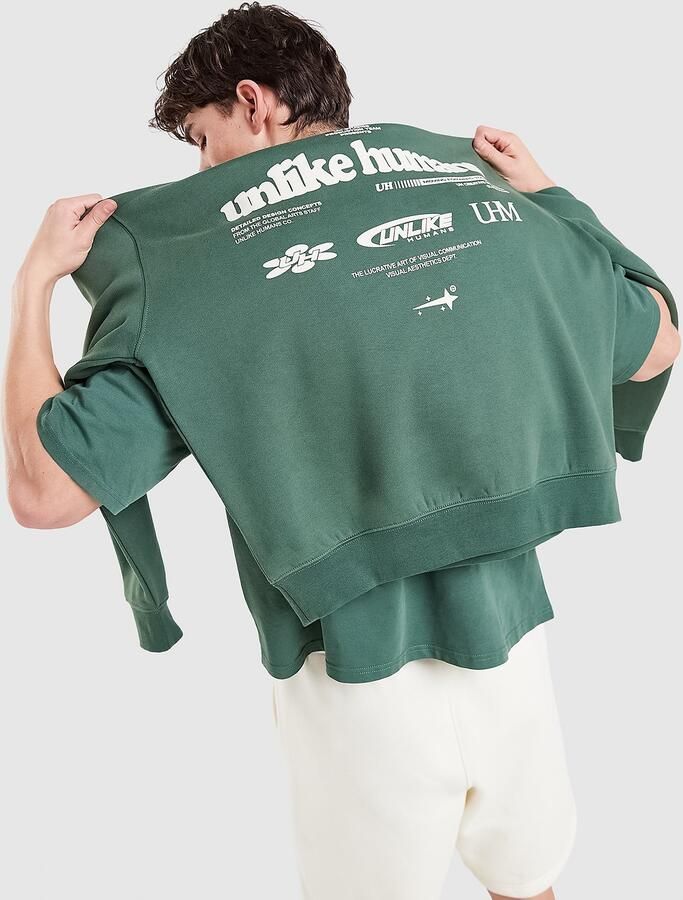 Unlike Humans Highgrade Hoodie Groen- Heren Groen