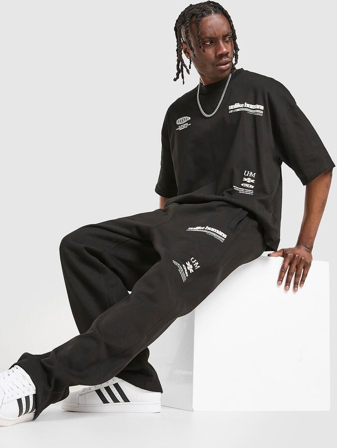 Unlike Humans Highgrade Joggers Zwart- Heren Zwart
