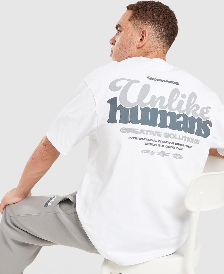Unlike Humans Idea T-Shirt Wit- Heren Wit