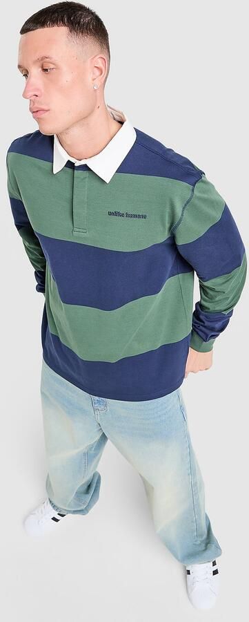 Unlike Humans Jewel Rugby Shirt Blauw- Heren Blauw
