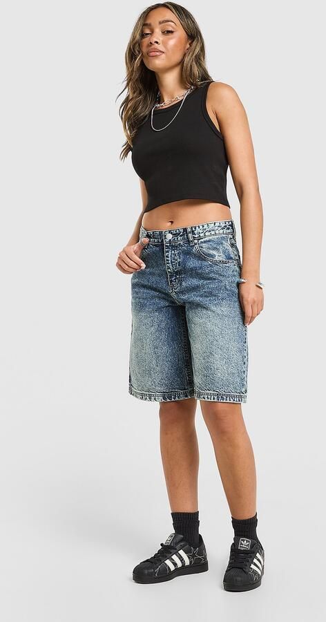 Unlike Humans Jorts Blauw- Dames Blauw