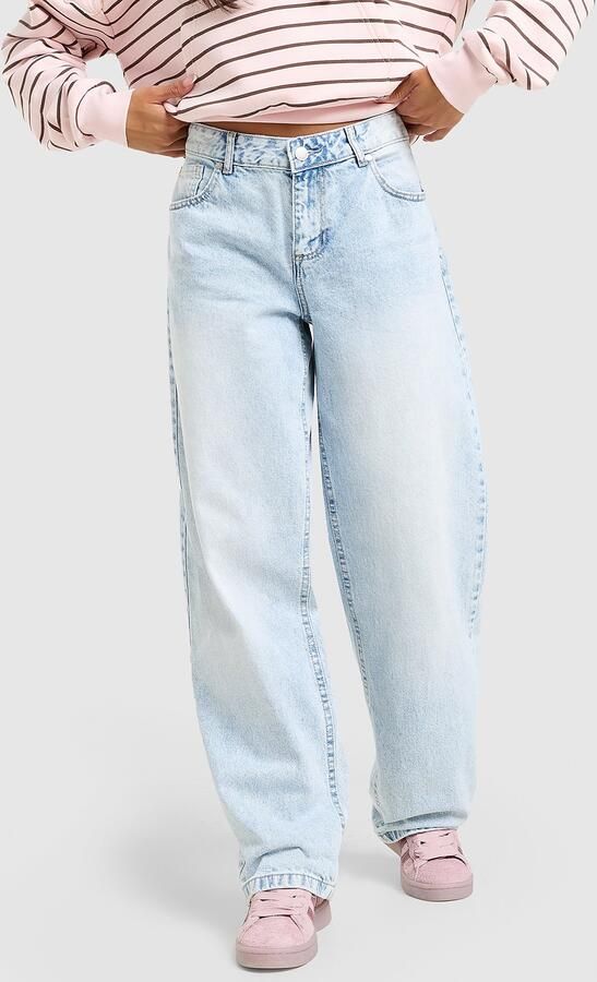 Unlike Humans Loose Jeans Blauw- Dames Blauw