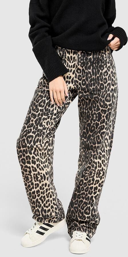 Unlike Humans Mid-Rise Loose Jeans Beige- Dames Beige