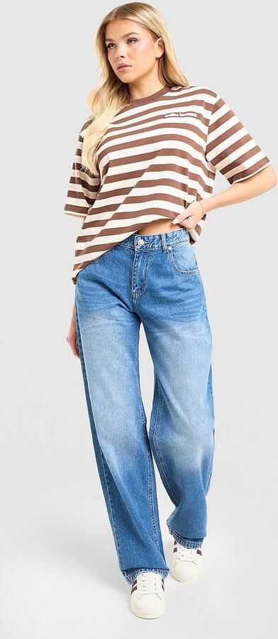 Unlike Humans Mid-Rise Loose Jeans Blauw- Dames Blauw