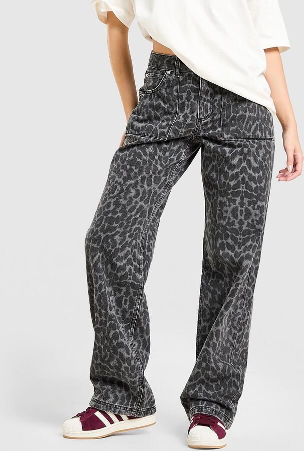 Unlike Humans Mid-Rise Loose Jeans Zwart- Dames Zwart