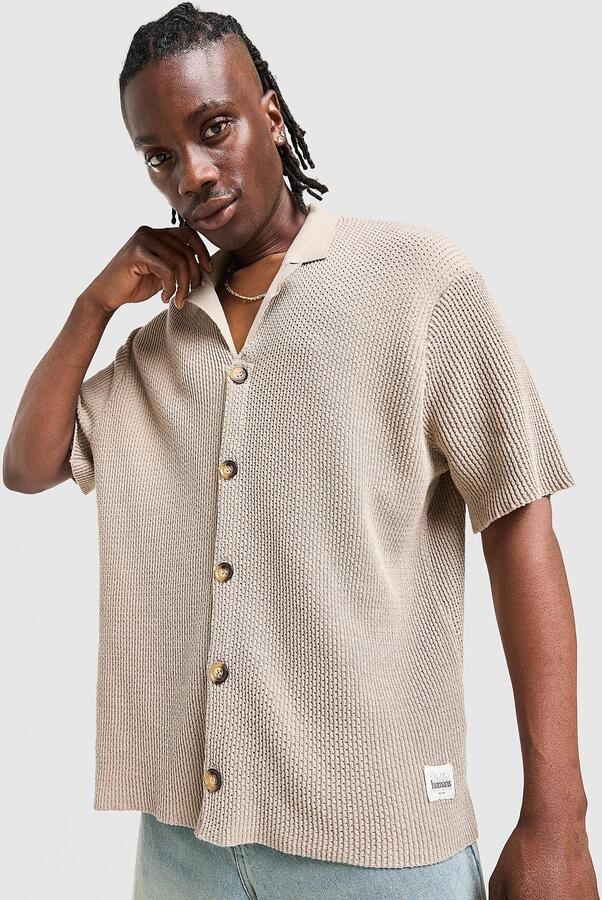Unlike Humans Newark Shirt Bruin- Heren Bruin