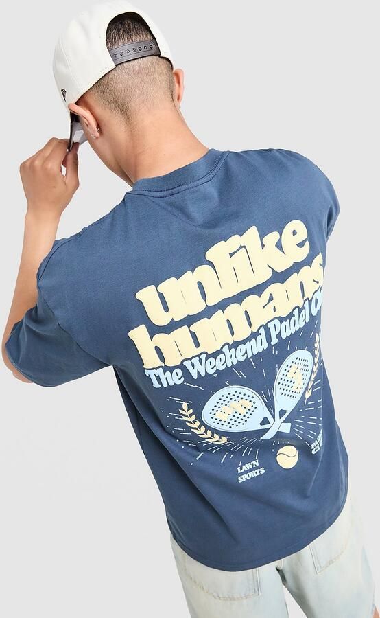 Unlike Humans Padel T-Shirt Blauw- Heren Blauw