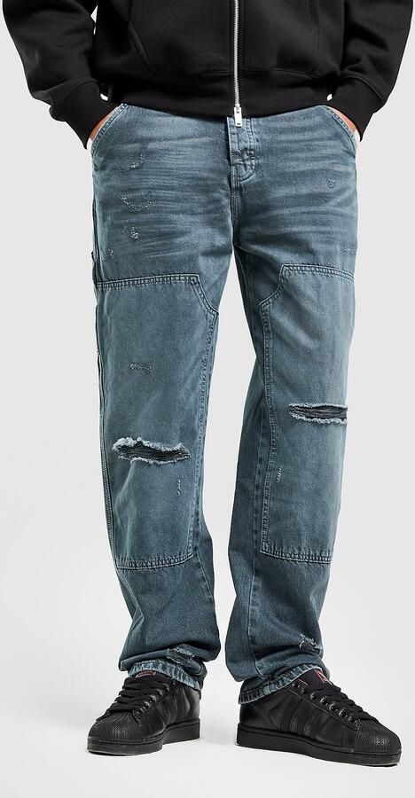 Unlike Humans Pryor Jeans Blauw- Heren Blauw
