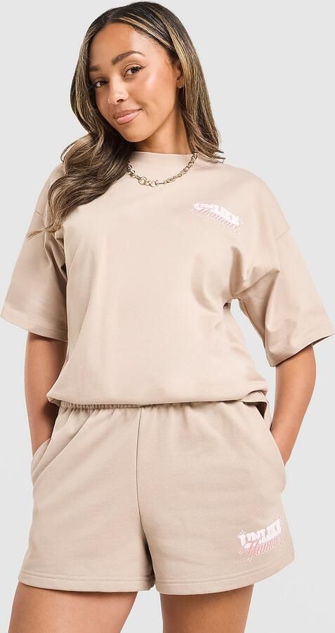 Unlike Humans Served Shorts Beige- Dames Beige