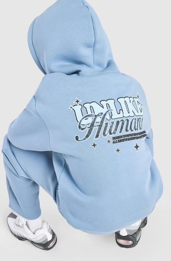 Unlike Hu s Service Hoodie Junior Blauw Kind Blauw