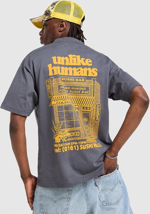 Unlike Humans Shop T-Shirt Grijs- Heren Grijs