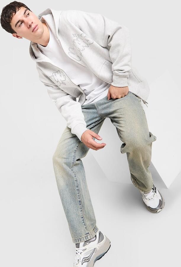 Unlike Humans Straight Jeans Blauw- Heren Blauw