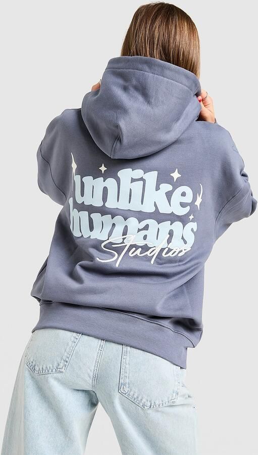 Unlike Humans Studio Overhead Hoodie Blauw- Dames Blauw
