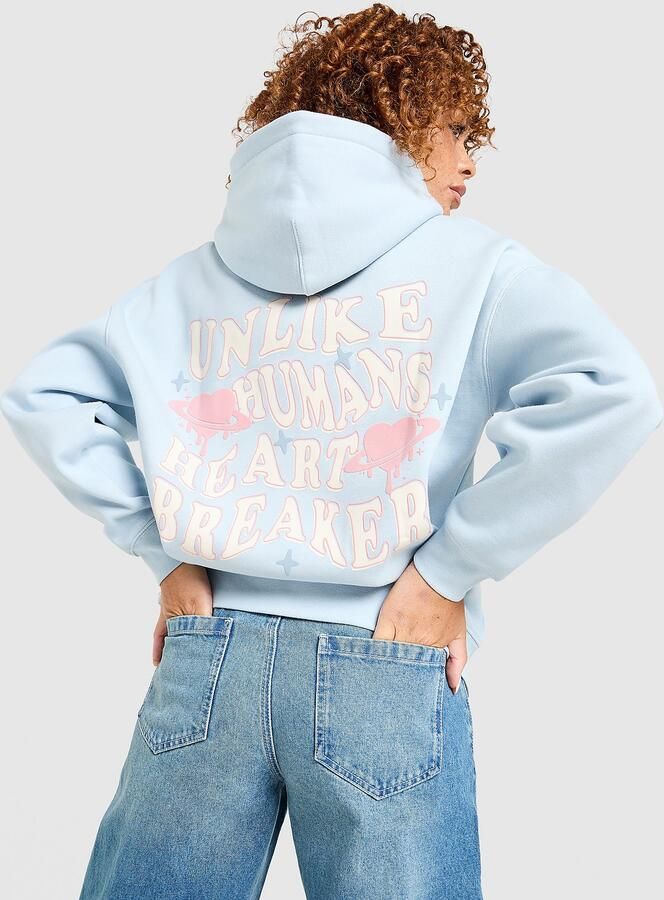 Unlike Humans Wave Overhead Hoodie Blauw- Dames Blauw