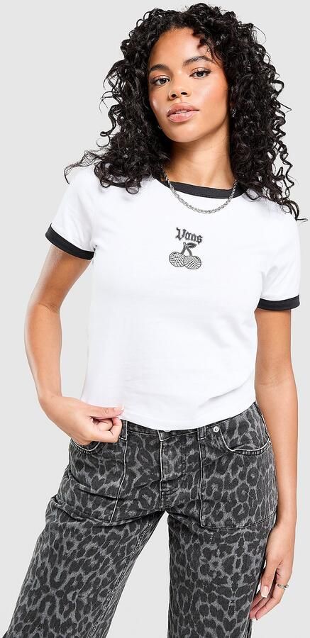 Vans Gothic Cherry T-Shirt Wit- Dames Wit