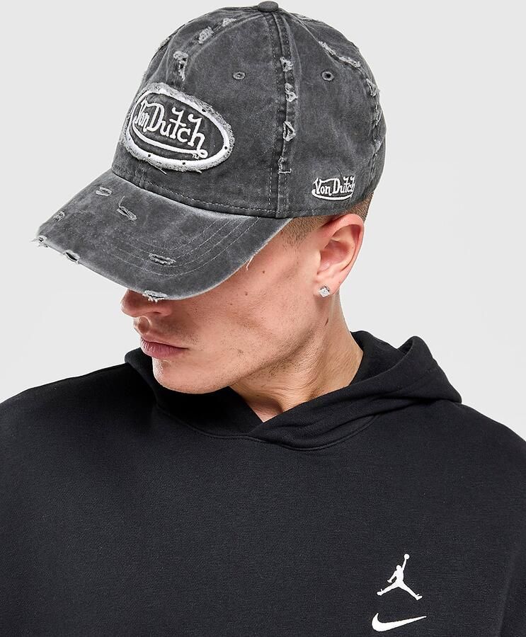 Von Dutch Distressed Dad Cap Grijs- Dames Grijs