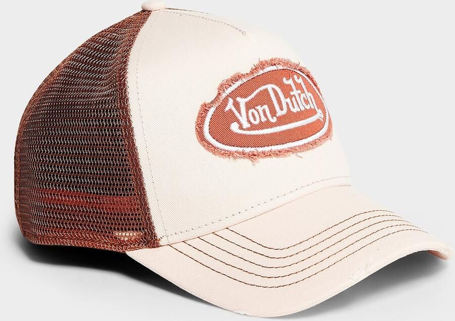 Von Dutch Distressed Trucker Cap Oranje- Dames Oranje