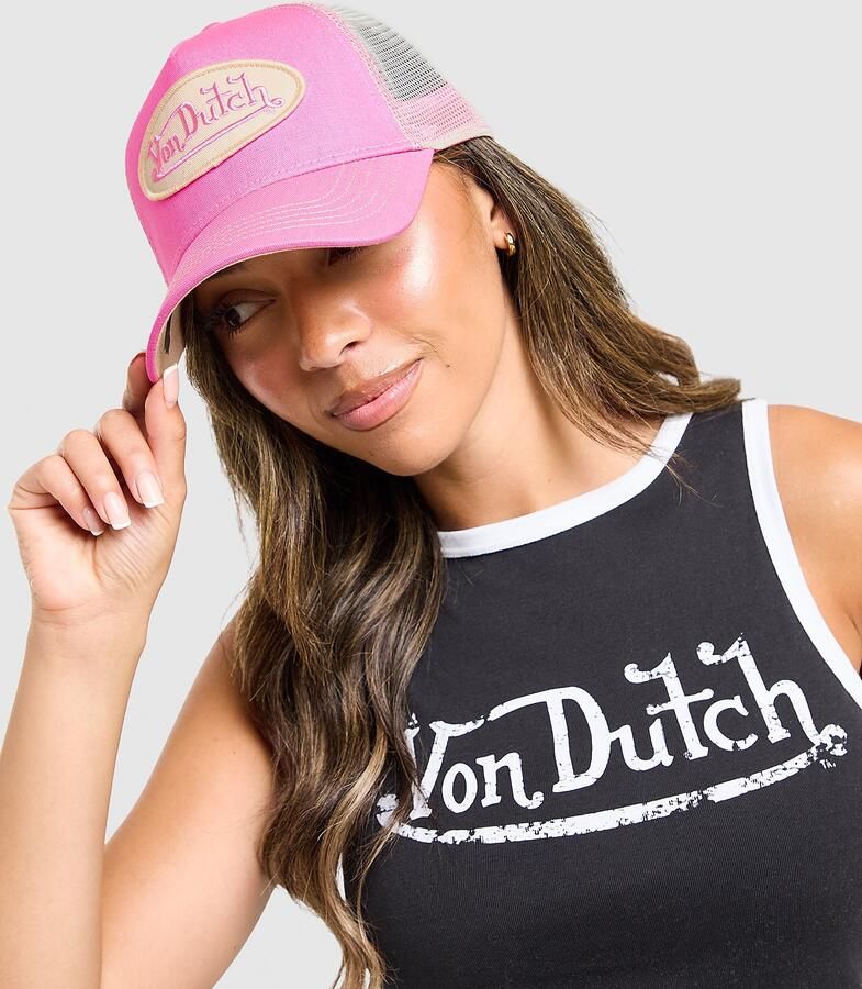 Von Dutch Staple Trucker Cap Roze- Dames Roze