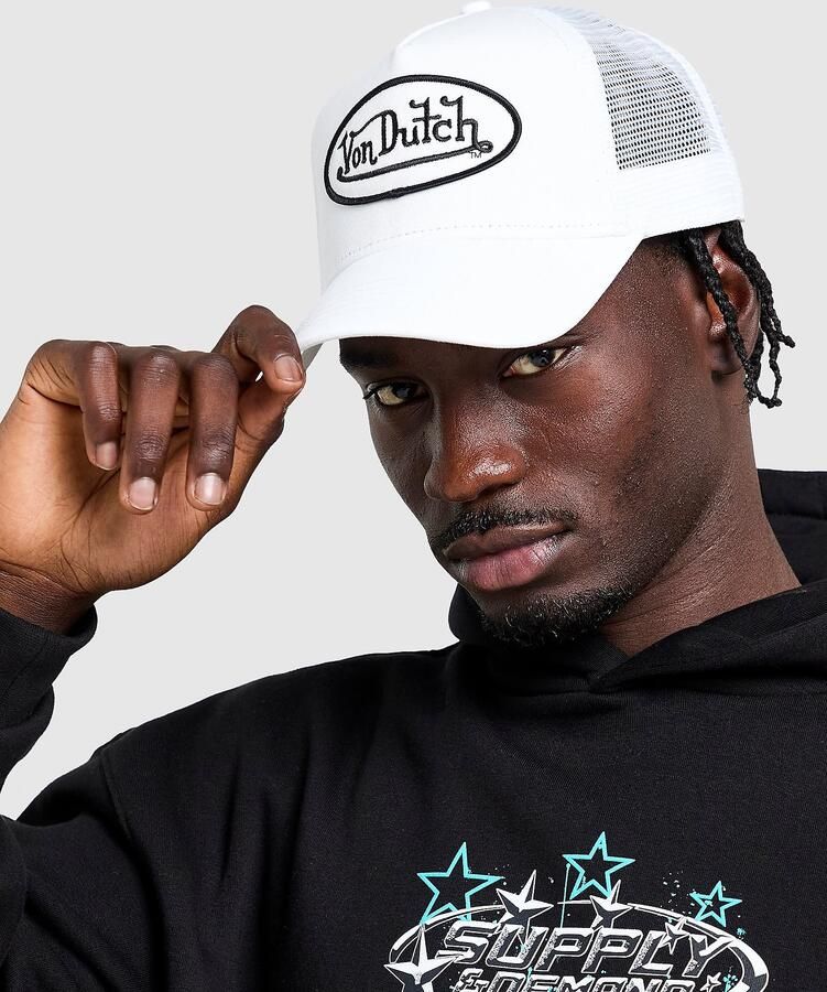 Von Dutch Staple Trucker Cap Wit- Dames Wit