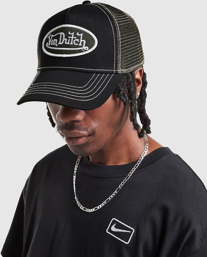 Von Dutch Staple Trucker Cap Zwart- Dames Zwart