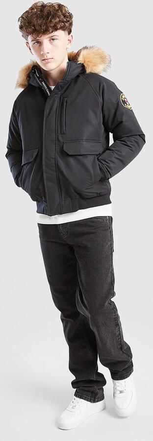 Zavetti Canada Abelli Bomber Jacket Junior Zwart Kind Zwart