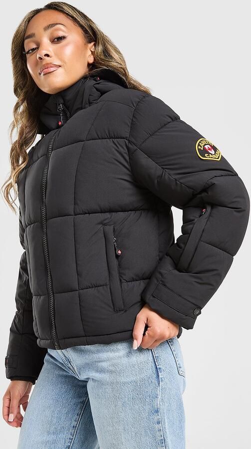 Zavetti Canada Guilia Cropped Puffer Jacket Zwart- Dames Zwart