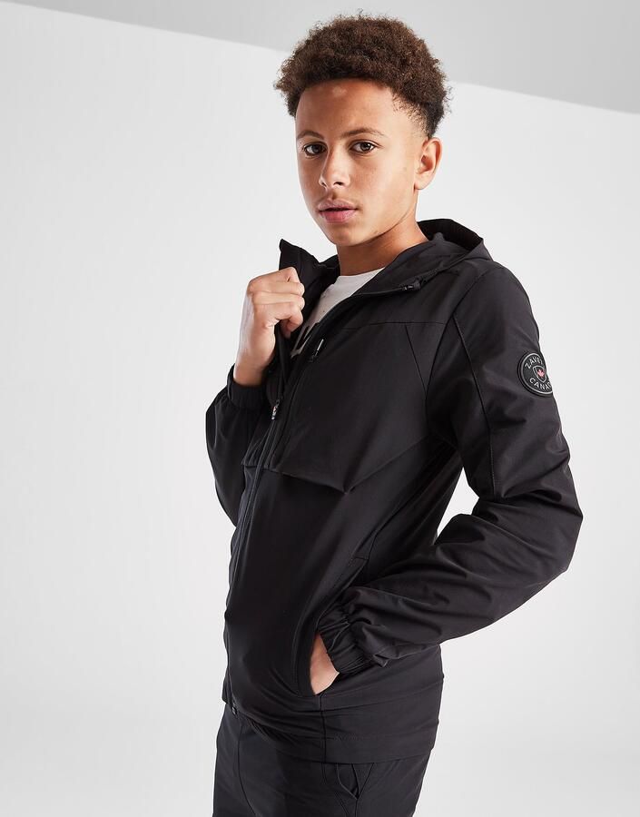 Zavetti Canada Revosso Woven Full Zip Hoodie Junior Zwart