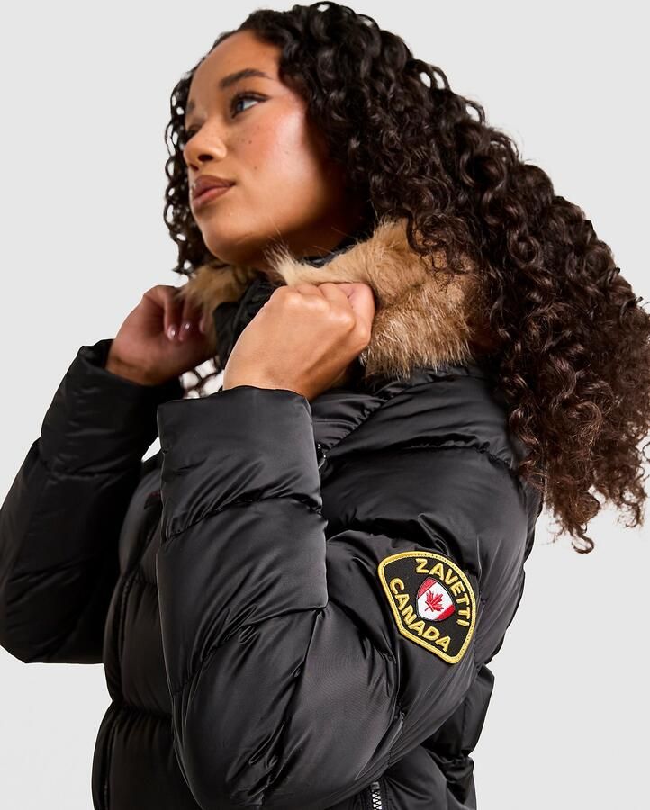 Zavetti Canada Virna Slim Puffer Jacket Zwart- Dames Zwart