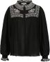 Garcia blouse met borduursels zwart wit - Thumbnail 3