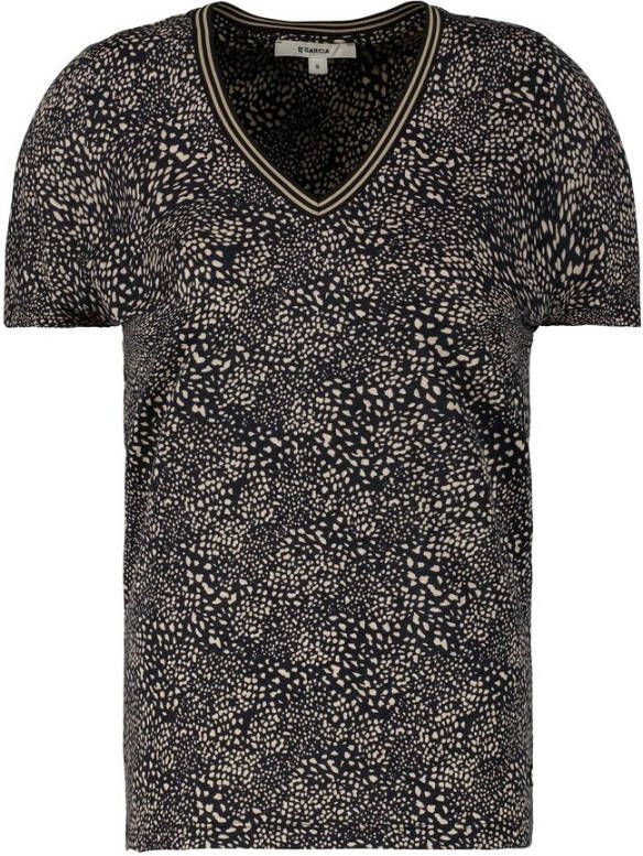 Garcia T-shirt met all over print zwart ecru - Foto 2
