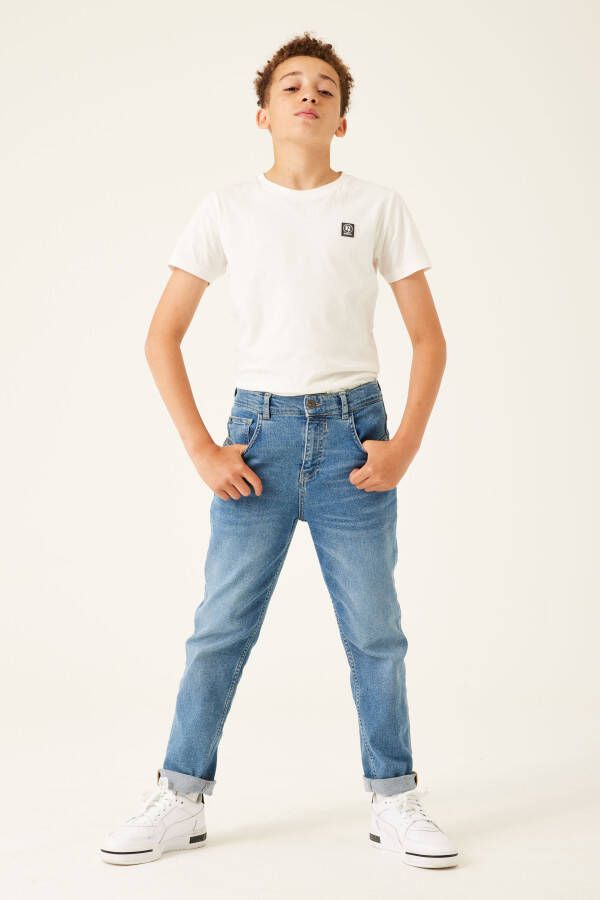 Garcia tapered fit jeans Dalino medium used Blauw Jongens Denim Effen 176