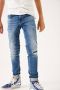 Garcia tapered fit jeans Laszlo 350 vintage used Blauw Jongens Stretchdenim 128 - Thumbnail 3