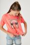 Garcia T-shirt van gerecycled polyester neon roze Printopdruk 128 134 - Thumbnail 3