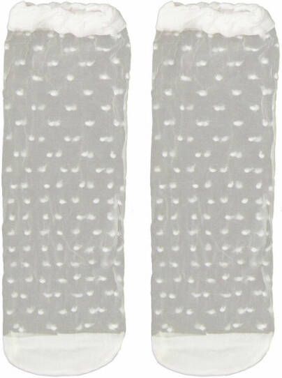 Sarlini sokken met patroon wit