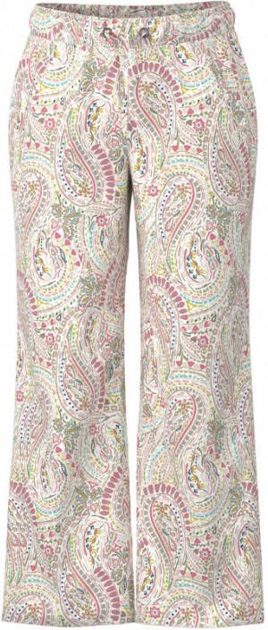 Barbara Lebek Offwhite Broek linnen paisley