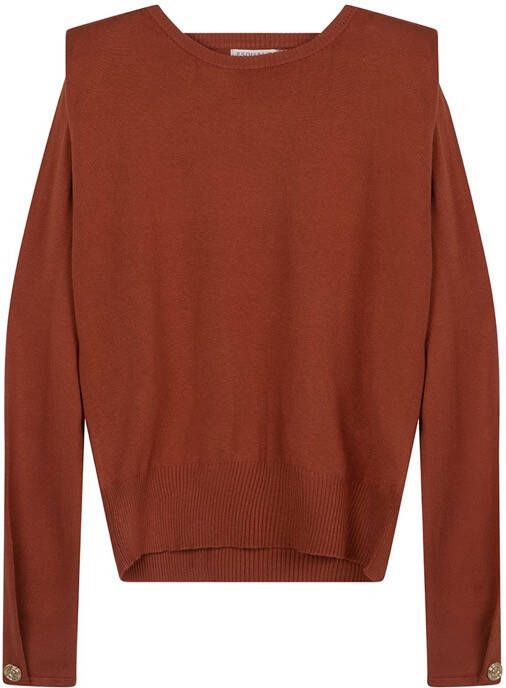 Esqualo Cognac Sweater schoudervulling