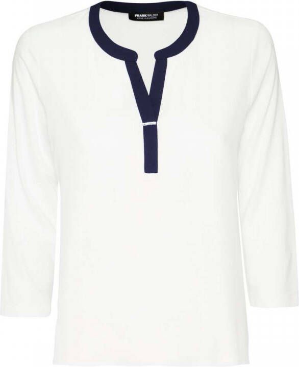 Frank Walder Offwhite FRANKWALDER NOS Blouse contrast bies