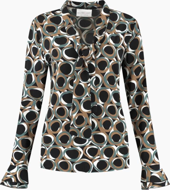 Helena Hart Camel Top print strik