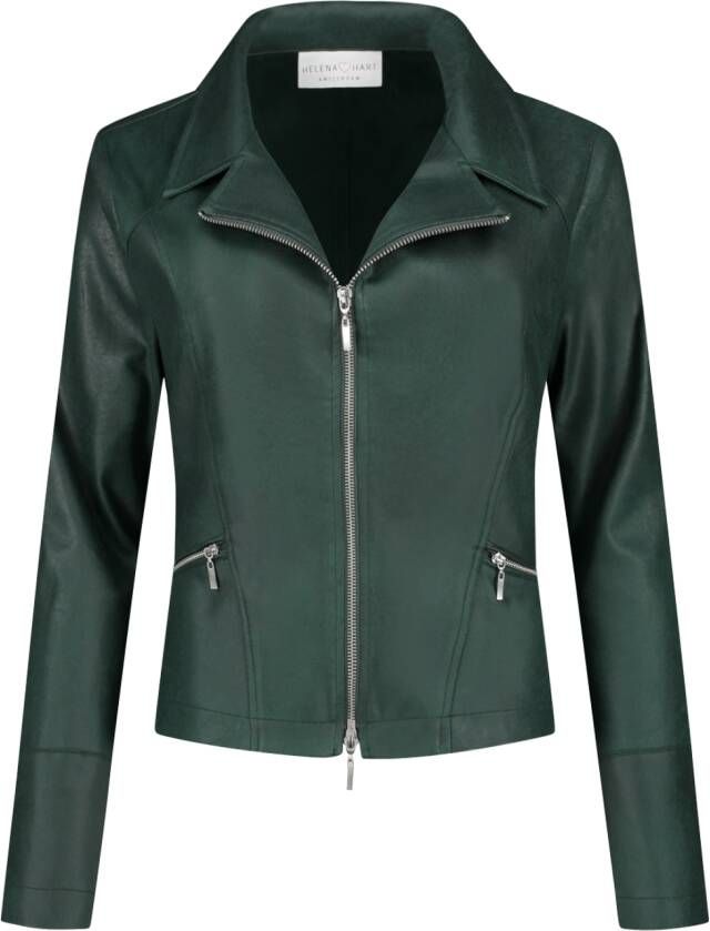 Helena Hart Emerald groen Jasje kort rits biker